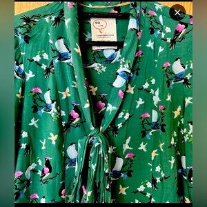 Anthropology conversation bird blouse